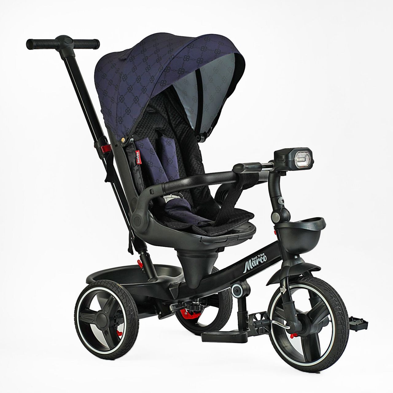 Велосипед 9155 / 331-09 BestTrike "Marco" (1) поворотне сидіння, складне кермо, колеса з прогумованим PU, кошик