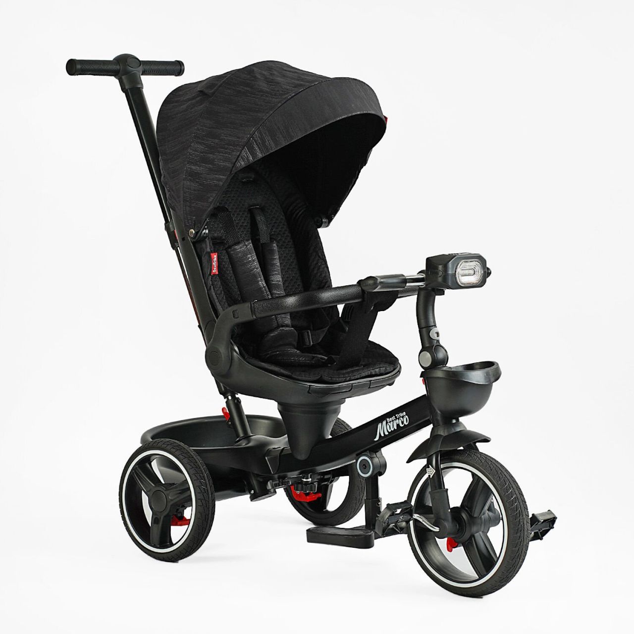 Велосипед 9155 / 365-12 BestTrike "Marco" (1) поворотне сидіння, складне кермо, колеса з прогумованим PU, кошик