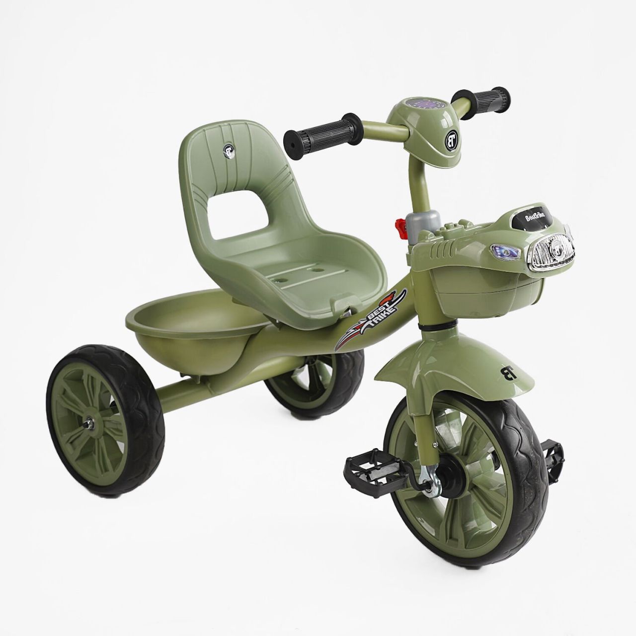 Велосипед 3-х колісний BS-60417 "Best Trike" (1) колеса EVA переднє 10’’, заднє 8’’, сталева рама, УКР. ОЗВУЧУВАННЯ, кошик
