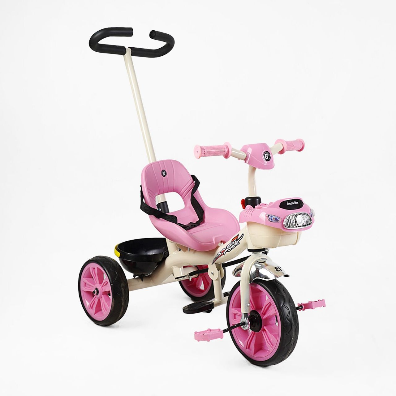 Велосипед 3-х колісний BS-70225 "Best Trike" (1) колеса EVA переднє 10’’, заднє 8’’, сталева рама, УКР. ОЗВУЧУВАННЯ, батьківська ручка