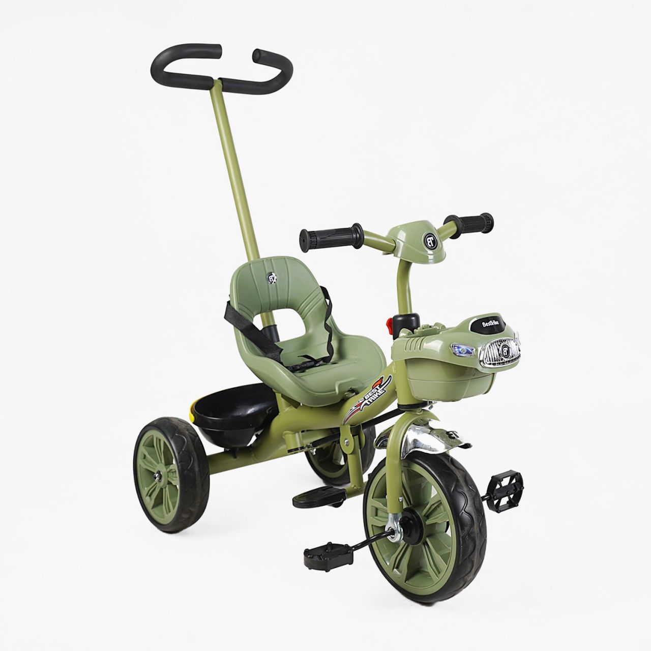Велосипед 3-х колісний BS-70240 "Best Trike" (1) колеса EVA переднє 10’’, заднє 8’’, сталева рама, УКР. ОЗВУЧУВАННЯ, батьківська ручка