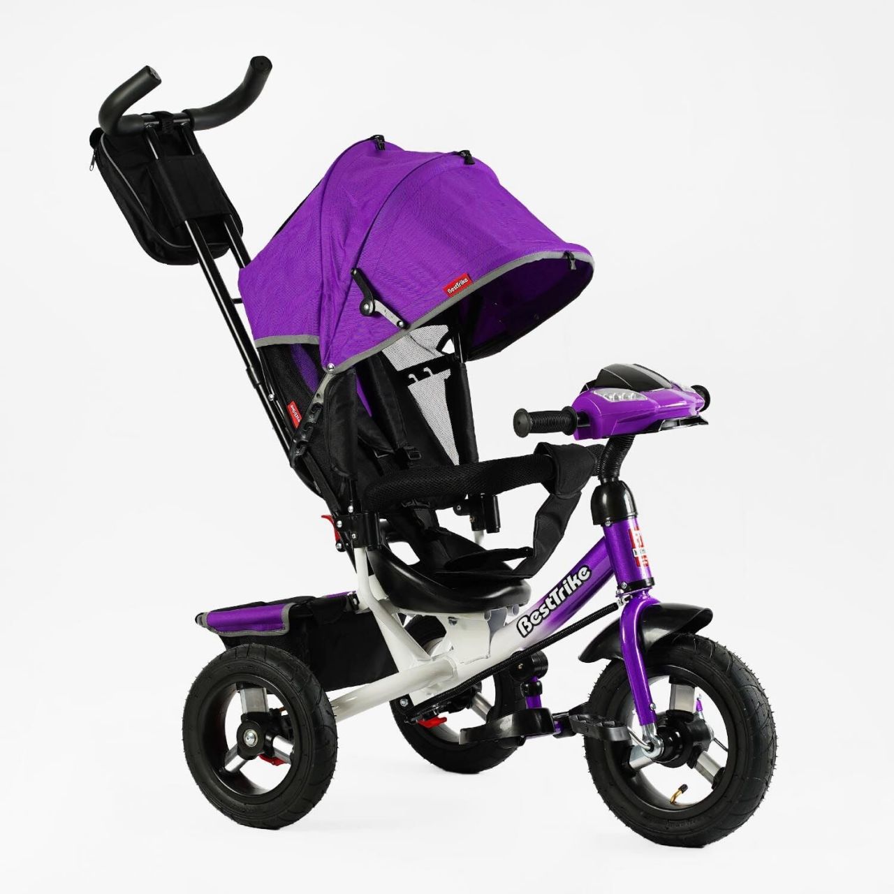Велосипед 3-х кол. 3390 / 30-126 Best Trike (НАДУВНЫЕ КОЛЕСА d=29см. переднее, d=26см. задние, ФАРА С USB, пульт)