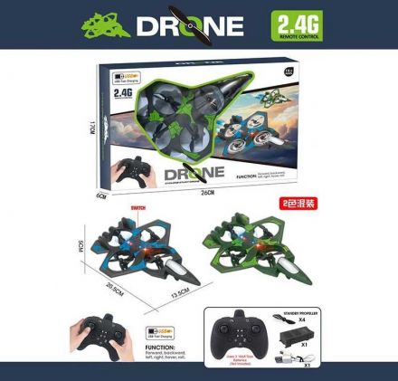 Літак на радіокеруванні 6605 (48) 2 види, знімний акумулятор 3.7V, USB-кабель, пульт 2.4GHz, підсвічування