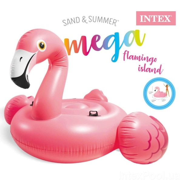 Надувной плот Intex 57288 (203 x 196 x 124 см), Мега-остров Фламинго Mega Flamingo Island