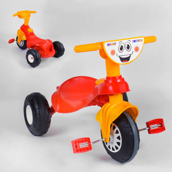 Детский велосипед Pilsan My Pet 07-132 (КРАСНО-ЖЁЛТЫЙ, с клаксоном)