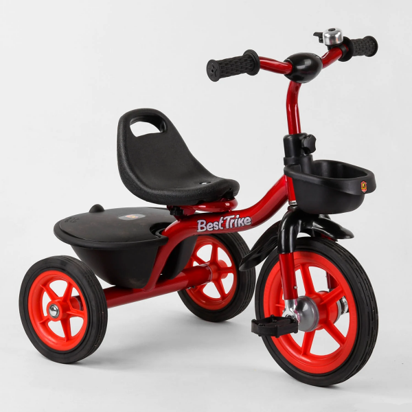 Велосипед 3-х колёсный BS-1788 ''Best Trike'' (резиновые колеса, переднее d=10’’, заднее d=8’’, звоночек, 2 корзины)