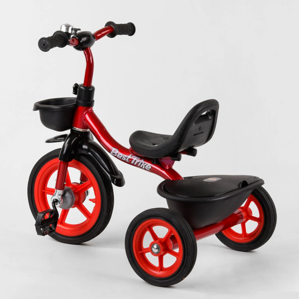 Велосипед 3-х колёсный BS-1788 ''Best Trike'' (резиновые колеса, переднее d=10’’, заднее d=8’’, звоночек, 2 корзины)