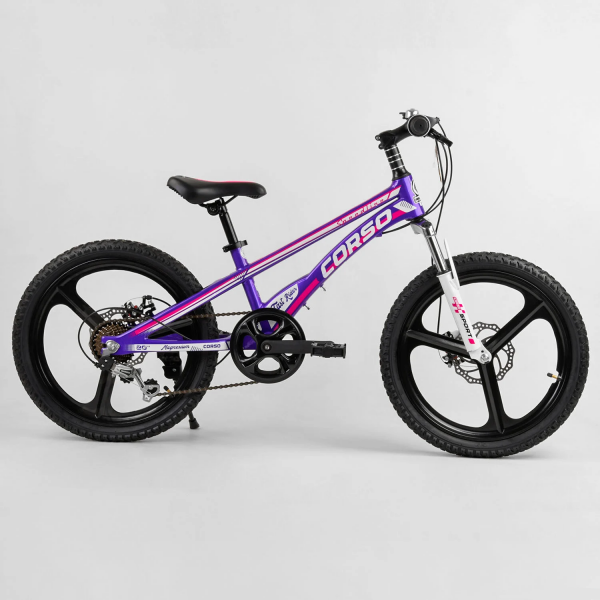 Детский спортивный велосипед 20’’ CORSO «Speedline» MG-61038 (магниевая рама, магниевые литые диски, Shimano Revoshift 7 скоростей)