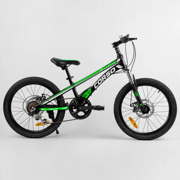 Детский спортивный велосипед 20’’ CORSO «Speedline» MG-74290 (магниевая рама, Shimano Revoshift 7 скоростей)