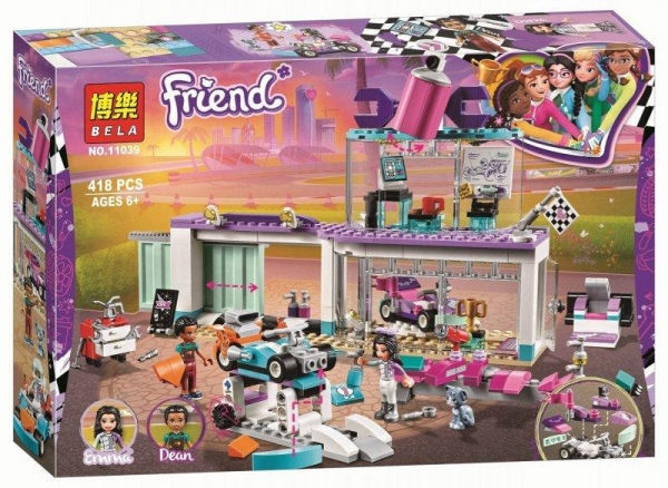 Конструктор Friends Bela 11039 ''Мастерская по тюнингу автомобилей''