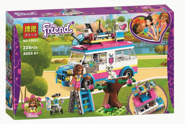 Конструктор Bela Friends 10853 Передвижная научная лаборатория Оливии