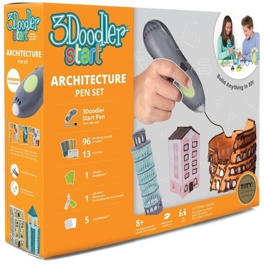 3D-ручка 3Doodler Start для детского творчества - АРХИТЕКТОР (96 стержней, шаблон, аксессуары)