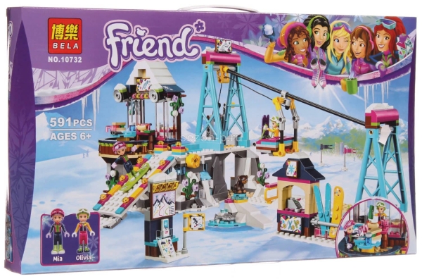 Конструктор Bela ''Friends'' 10732 Горнолыжный курорт: подъемник, 591 деталь